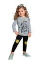 Conjunto Bebe Femenino Bicolor Gris Negro MP de MP