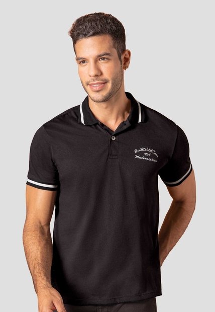 Polo Hombre Negro Mp 115327