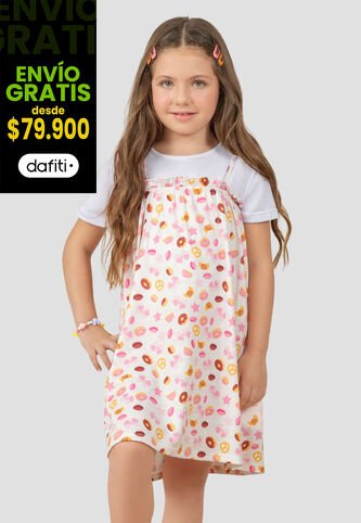 Vestido Paq X2 Infantil Femenino Multicolor Mp 103960 MP
