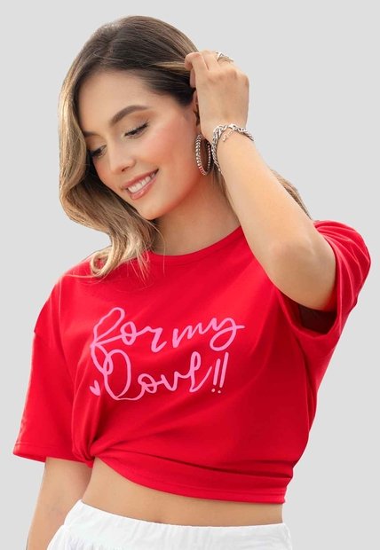 Camiseta Mujer Rojo Mp 115332