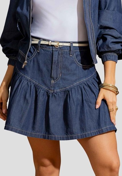 Falda Corta Mujer Azul Mp 115016
