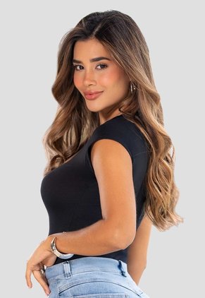 Camiseta Mujer Negro Mp 115360