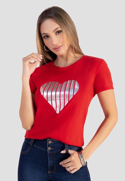 Camiseta Mujer Rojo Mp 103978