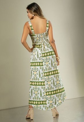 Vestido Largo Mujer Estampado Mp 113010