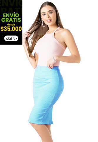 Falda Mujer Azul Mp 88877 MP