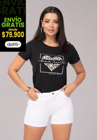 Camiseta Mujer Negro Mp 102930 MP