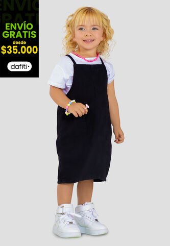 Overall Infantil Femenino Negro Mp 103273 MP