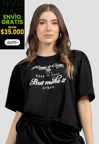 Camiseta Mujer Negro Mp 110983 MP