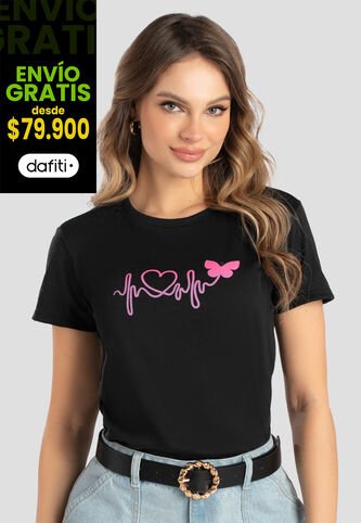 Camiseta Mujer Negro Mp 102830 MP