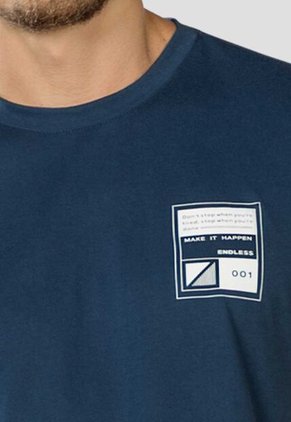 Camiseta Hombre Azul-Gris Mp 111242