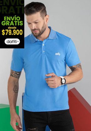 Polo Hombre Azul Mp 101105