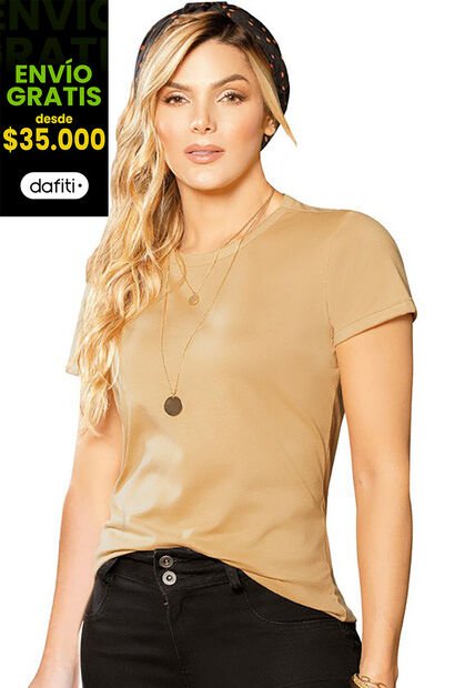 Camiseta Mujer Café Mp 82961