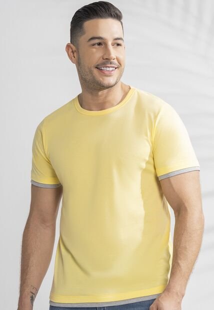 Camiseta Hombre Amarillo Mp 389
