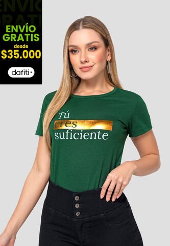 Camiseta Mujer Verde Pino Mp 111096 MP
