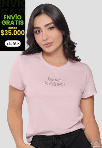 Camiseta Mujer Rosa Mp 110787 MP
