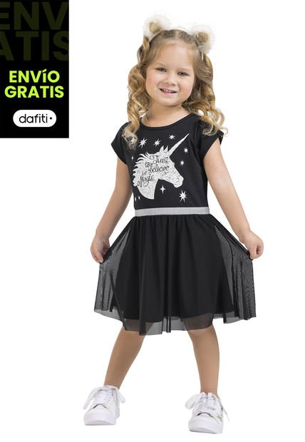 Vestido Infantil Negro Mp 34422