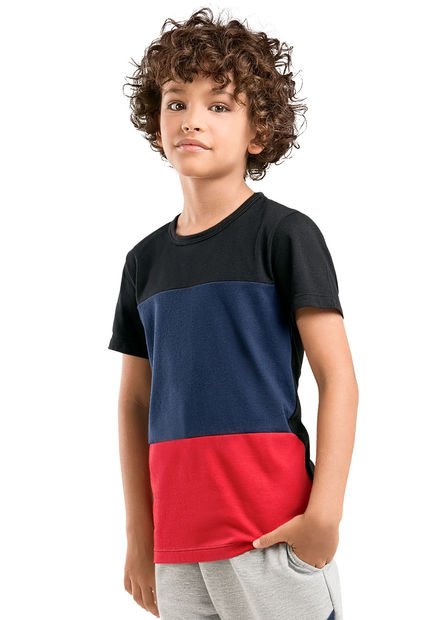 Camiseta Infantil Negro Mp 88189