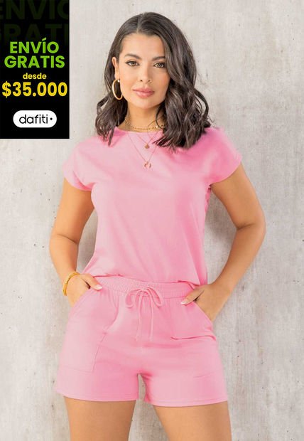 Conjunto Mujer Rosa Mp 102318