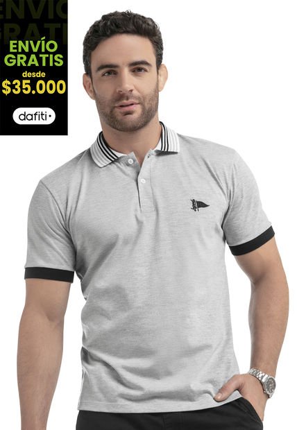 Polo Hombre Gris Jaspe Mp 87618