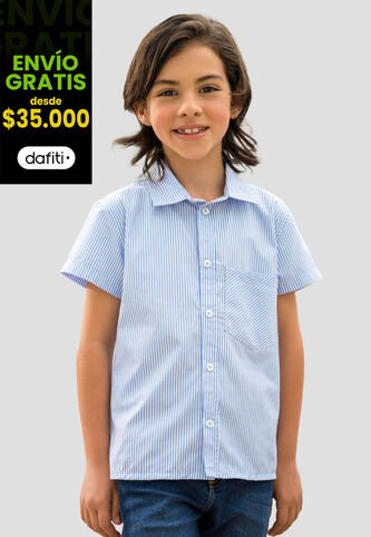 Camisa Infantil Niños Azul Baby Mp 110869 MP