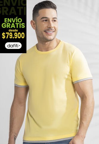 Camiseta Hombre Amarillo Mp 389 MP