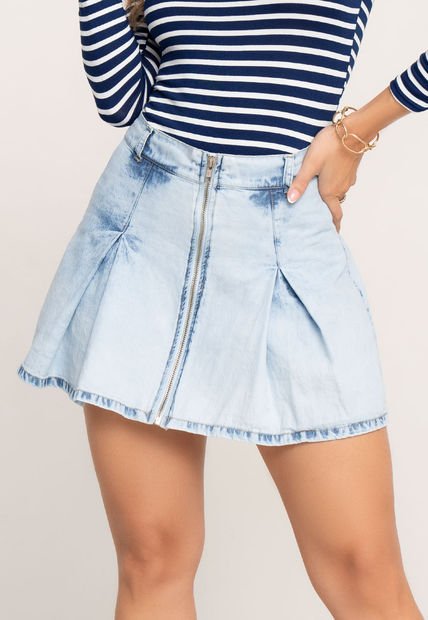 Falda Corta Mujer Azul Mp 104600