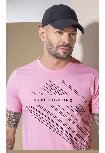 Camiseta Hombre Rosado Mp 2114