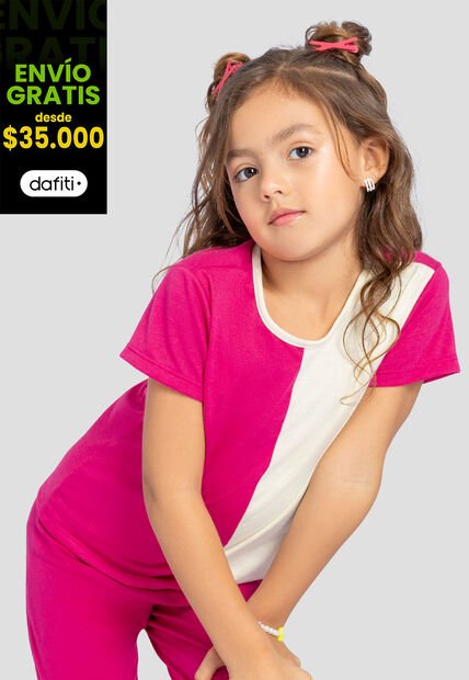 Camiseta Niñas Infantil Magenta Vivo Mp 111115