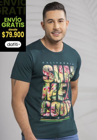 Camiseta Hombre Verde Mp 102476 MP