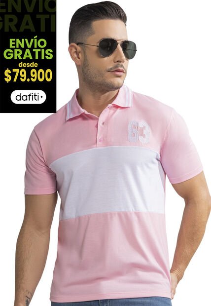 Polo Hombre Rosa Mp 390