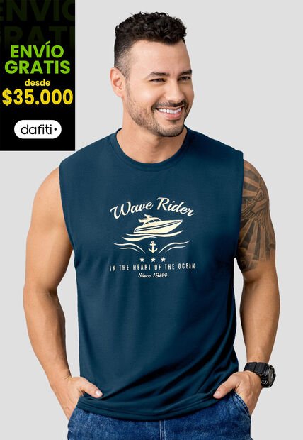 Camisilla Hombre Azul Profundo Mp 110528