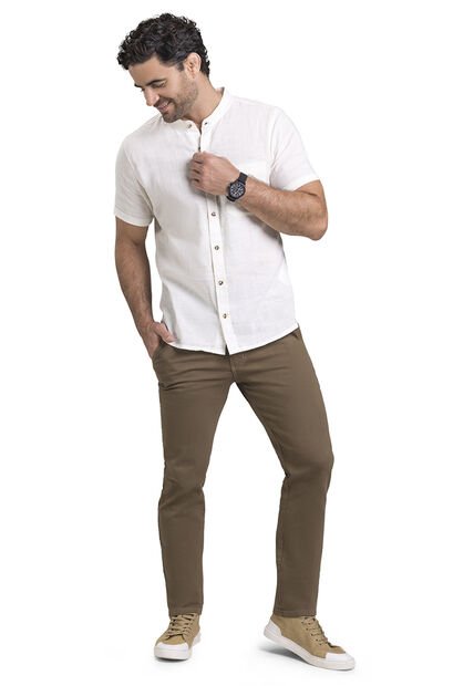 Camisa Hombre Beige Mp 3139