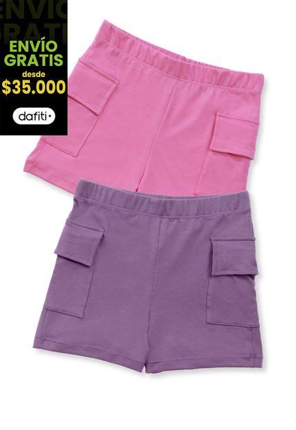 Short Paq X2 Infantil Multicolor Mp 9288