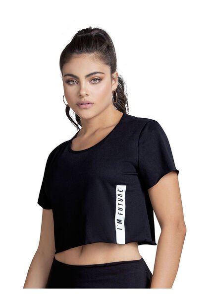 Camiseta Mujer Negro Mp 70336