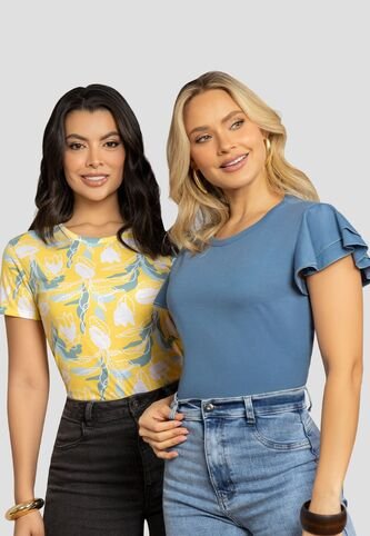 Camiseta Paq X2 Mujer Bicolor Mp 112001 MP