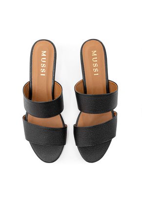 Sandalia Tacon Corrido De Cuero Bruselas