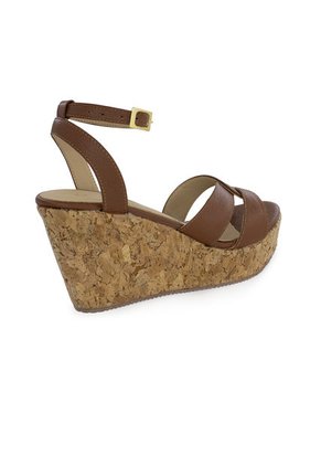 Sandalia Plataforma Mussi Senda Color Miel Para Mujer