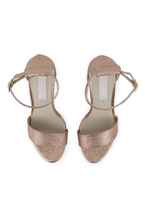 Sandalia Tacon Plataforma Mussi Aniba Color Cobre Para Mujer