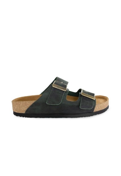 Sandalia Plana Mussi Lennox Color Verde Para Hombre