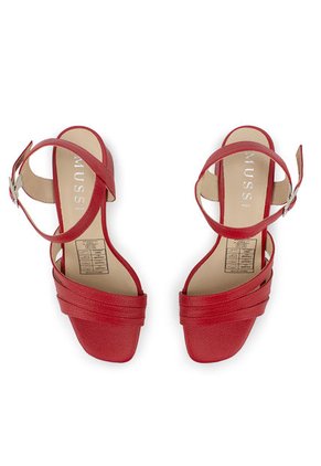 Sandalia Tacon Mussi Zora Color Rojo Para Mujer
