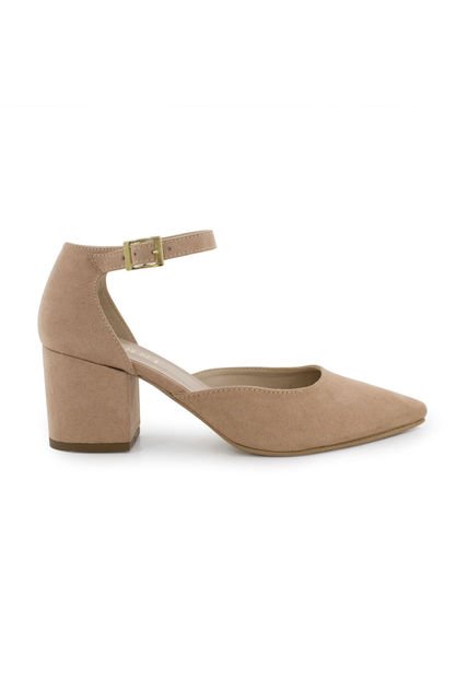 Tacones De Textil Nude