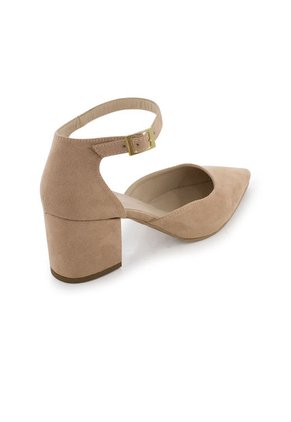 Tacones De Textil Nude