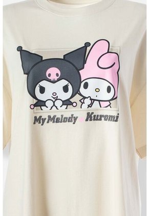 Camiseta De My Melody & Kuromi Relax Fit Para Mujer S