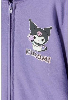 Buzo De Kuromi Lila Con Capucha Para Niña 12