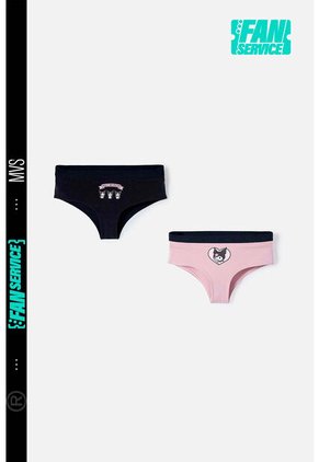 Pack X2 Panties My Melody & Kuromi Negro Y Lila Para Mujer S