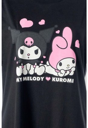 Pijama De My Melody & Kuromi Negra Tipo Batola Para Mujer L