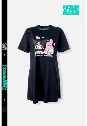 Pijama De My Melody & Kuromi Negra Tipo Batola Para Mujer XS