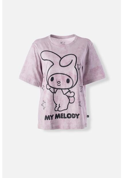 Camiseta De My Melody & Kuromi Regular Fit Para Mujer XS