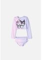 Conjunto De Baño De My Melody & Kuromi Rosado Y Lavanda Manga Larga Para Niña 4 de My Melody & Kuromi