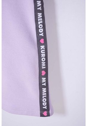 Vestido De My Melody & Kuromi Lila Con Estampado En Frente Para Niña 12